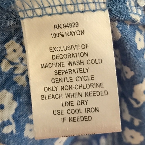 Derek Heart Tank top Blue White Floral Crochet Greek Boho Dainty Coquette M - Picture 5 of 6